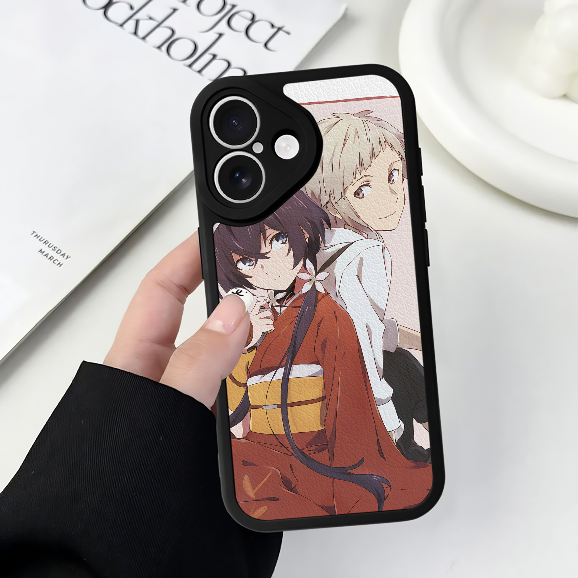 （画像用） 文豪ストレイドッグス Bungo Stray Dogs 【iPhone 16シリーズ対応】シリコンスマホケース（レザー調） 材質：シリコン